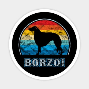 Borzoi Vintage Design Dog Magnet